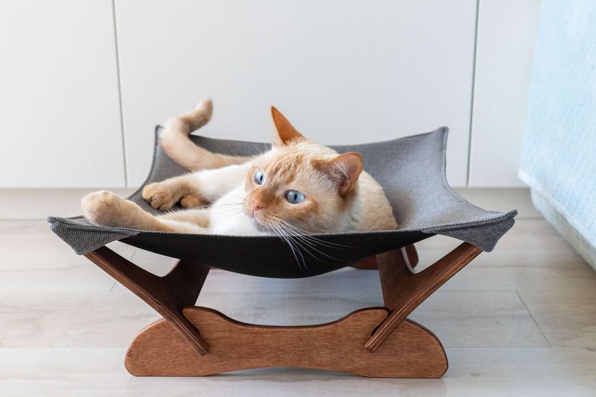 Гамак-лежак для кота brown+gray PetJoy brown1gray фото