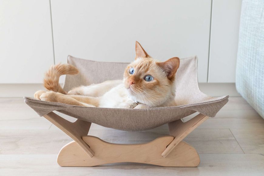Гамак-лежак для кота white+beige PetJoy white1beige фото