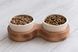 Миски на підставці для кота brown+white cat2bowlBW cat2bowlBW фото 1