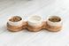 Миски на підставці для кота brown+white cat3bowlBW cat3bowlBW фото 1