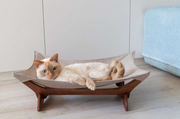 Гамак-лежак для кота brown+beige PetJoy brown1beige фото