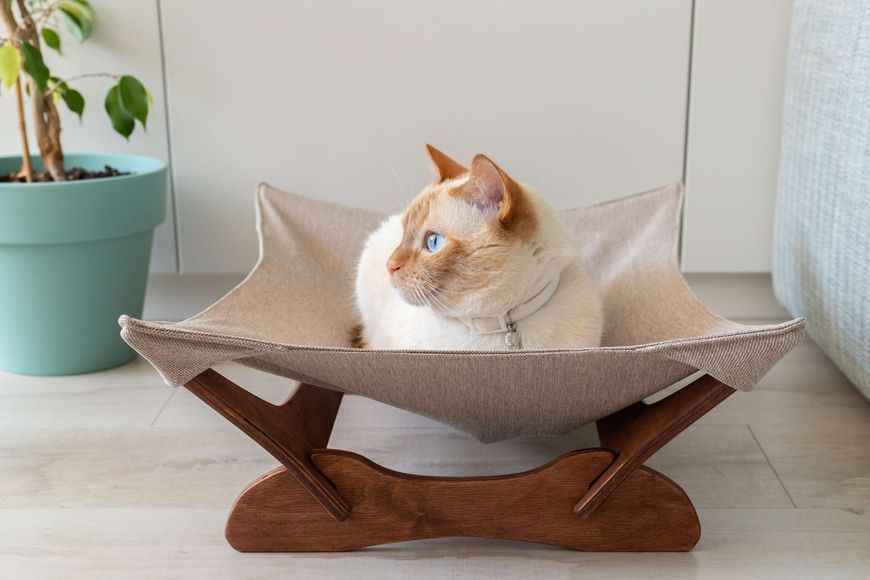 Гамак-лежак для кота brown+beige PetJoy brown1beige фото