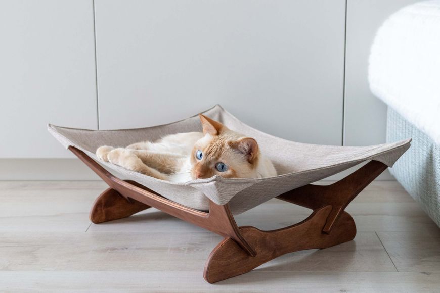 Гамак-лежак для кота brown+beige PetJoy brown1beige фото